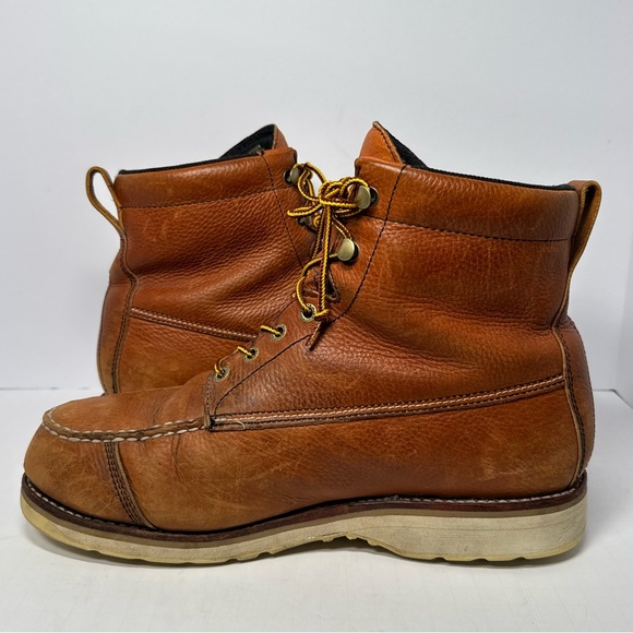 Red Wing Irish Setter 838 Mens 11D Brown Leather Moc Toe Work Boots UltraDry - Picture 8 of 16